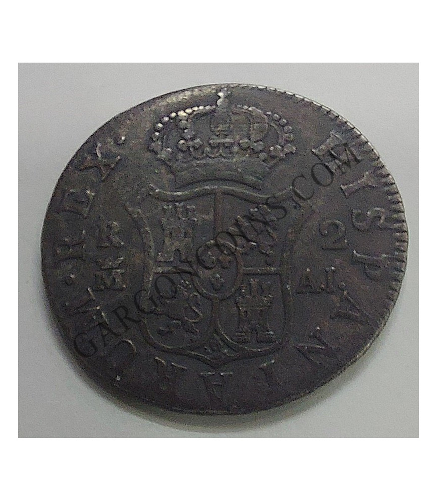 Carlos IV 2 Reales de Madrid de 1808 ensayadores AI