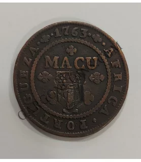 Africa portuguesa (Angola) 1763 1 macuta resellado