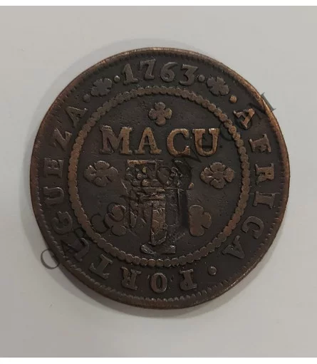 Africa portuguesa (Angola) 1763 1 macuta resellado