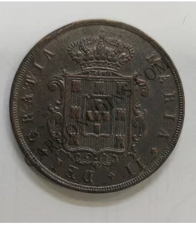Portugal 20 reis de Maria II del 1853 EBC km 482