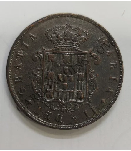 Portugal 20 reis de Maria II del 1853 EBC km 482