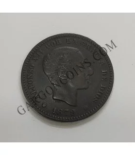 Alfonso XII 5 céntimos 1879 Barcelona  EBC+