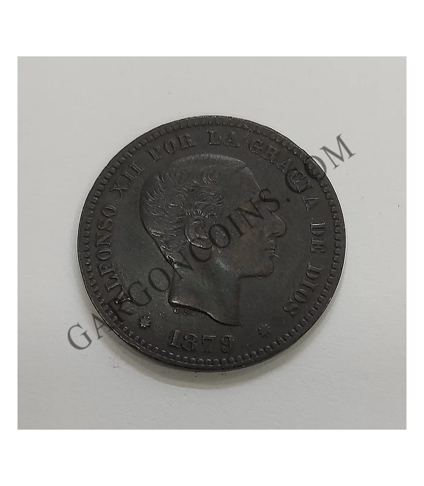 Alfonso XII 5 céntimos 1879 Barcelona  EBC+