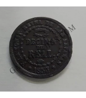 Isabel 2ª  1 décima de real Segovia 1853