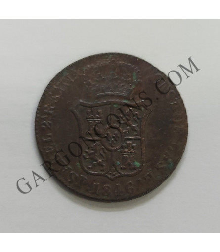 Isabel 2ª  3 Quartos 1846 Principado de Cataluña