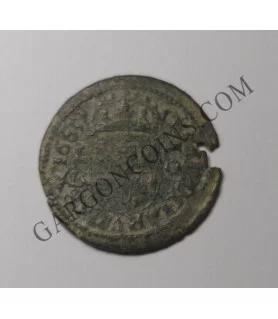 Felipe IV 16 Maravedís 1663 de Segovia y ensayador BR sin puntos