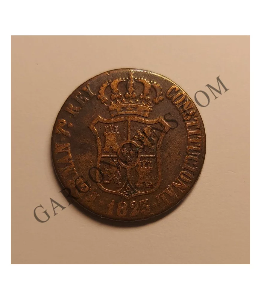 Fernando VII 3 Quartos de ceca Barcelona 1823