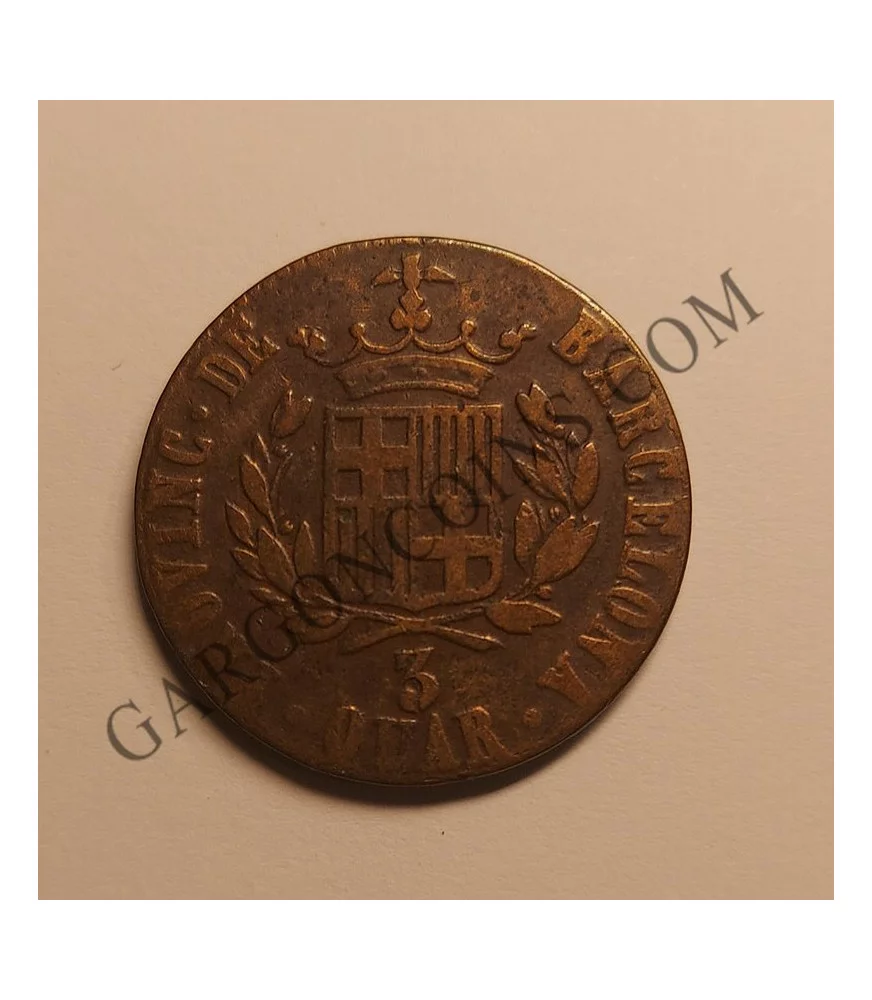 Fernando VII 3 Quartos de ceca Barcelona 1823