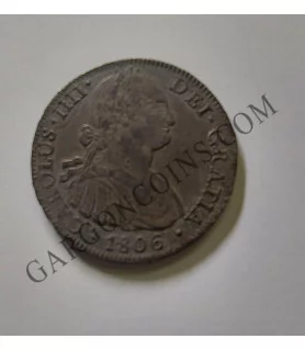 Carlos IV 8 Reales Mexico T H 1806 EBC pátina original