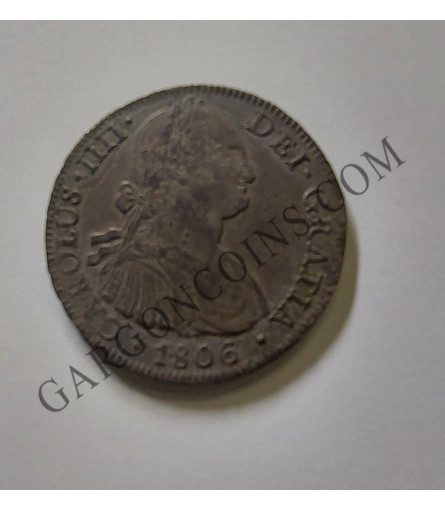 Carlos IV 8 Reales Mexico T H 1806 EBC pátina original