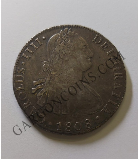 Carlos IV 8 Reales 1808 MBC Potosí P J