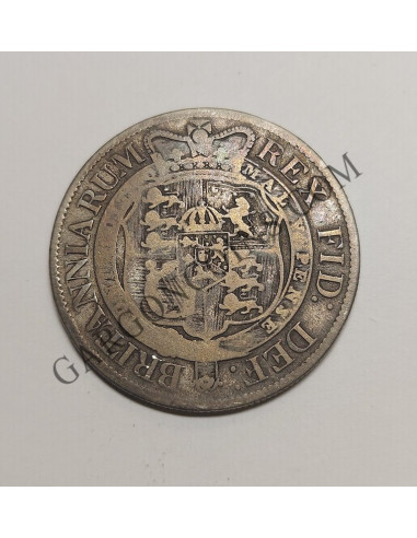 Gran Bretaña George III 1818 Media Corona KM 642