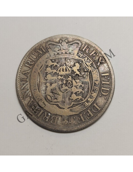 Gran Bretaña George III 1818 Media Corona KM 642