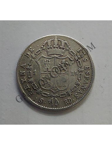 Isabel 2ª 1 Real de Madrid 1850 Sevilla RD