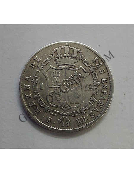 Isabel 2ª 1 Real de Madrid 1850 Sevilla RD