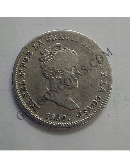 Isabel 2ª 1 Real de Madrid 1850 Sevilla RD