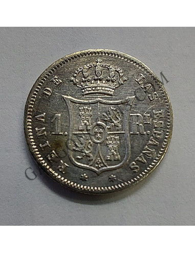 Isabel 2ª 1 Real de Madrid 1861 de Madrid S/C-                                       