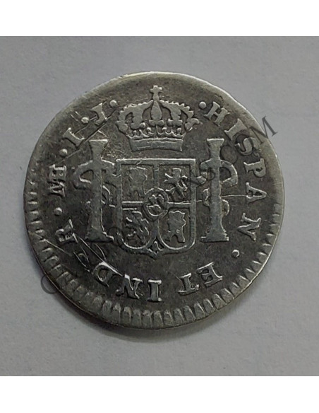 Carlos IV 1/2 Real Lima del 1791  I.J. Busto de Carlos III. Rara