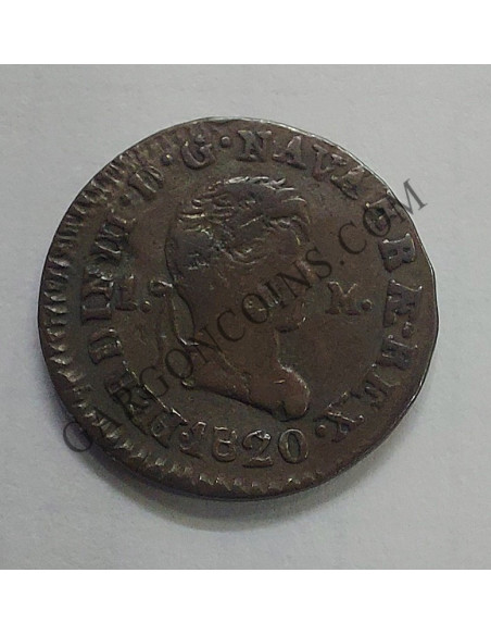 Fernando VII    1 Maravedí de Pamplona de 1820 MBC+