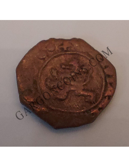 Felipe III  4  maravedis Segovia del 1604. Variante con el 4 invertido