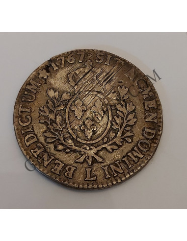 Francia 1 ECU de Luis XV ceca Bayona L del  1767 EBC