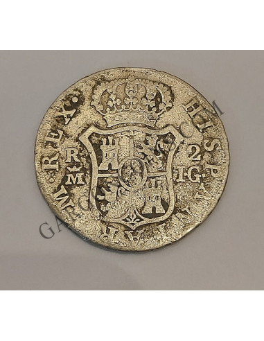Fernando VII  2 Reales Madrid 1813  IG Conervación floja