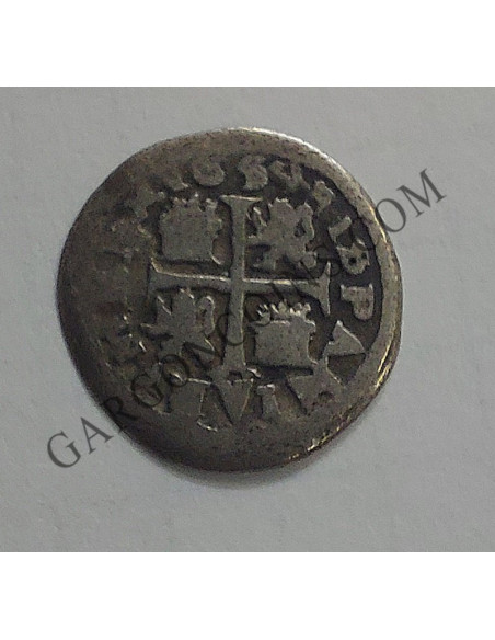 Felipe IV 1/2 Real del 1654 ceca de Segovia B  muy rara
