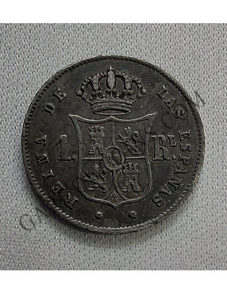 Isabel II  1 Real  de Madrid 1852