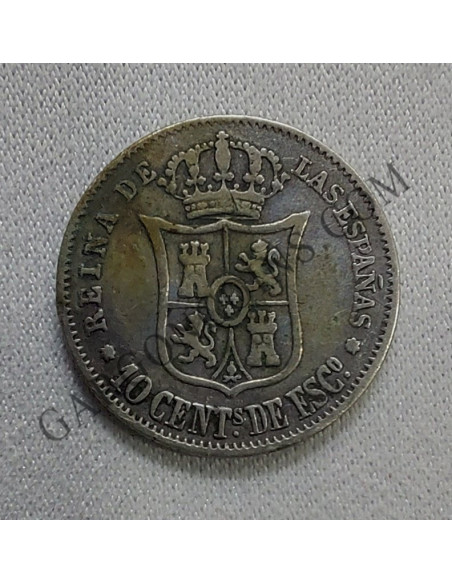 Isabel II  10 céntimos de Escudo del 1865 ceca de Sevilla