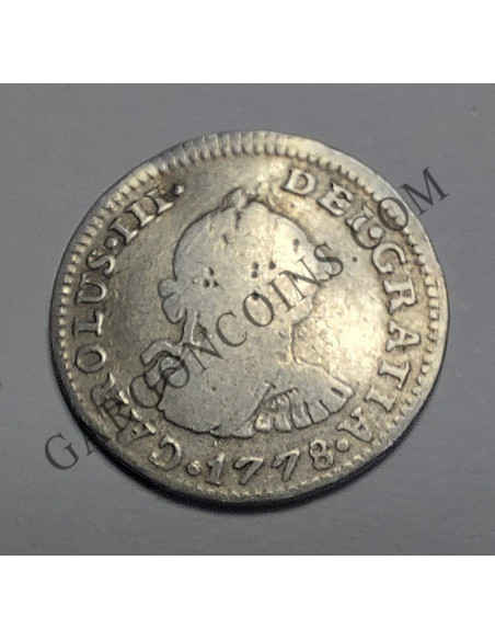 Carlos III  1/2 Real 1778 Mexico F F