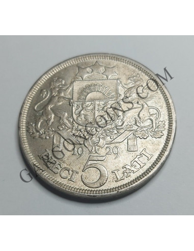 Letonia  5 Lati 1929  S/C