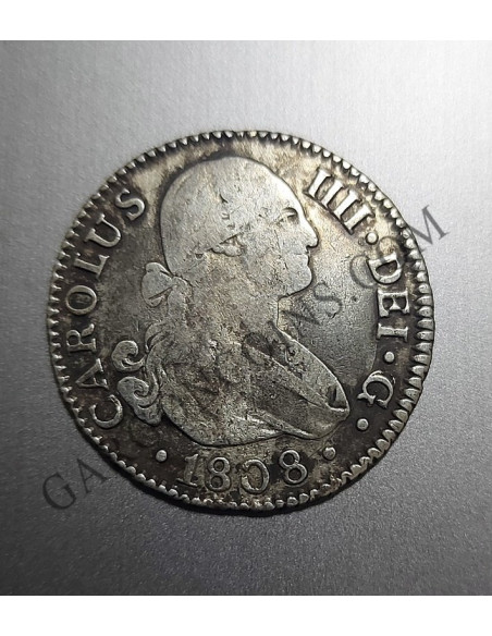 Carlos IV  2 Reales 1808 Sevilla CN  BC 