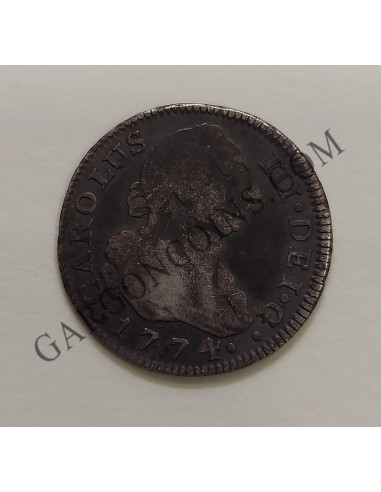 Carlos III 2 Reales de 1774  ceca Madrid PJ