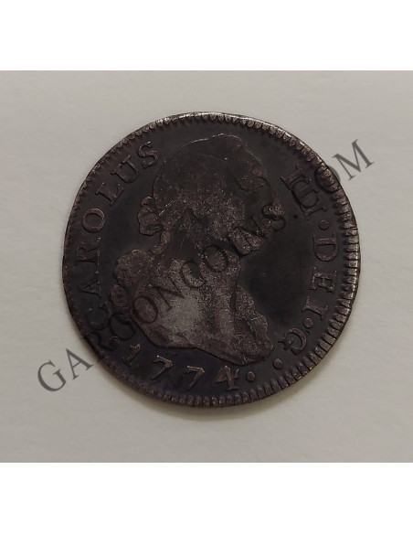 Carlos III 2 Reales de 1774  ceca Madrid PJ