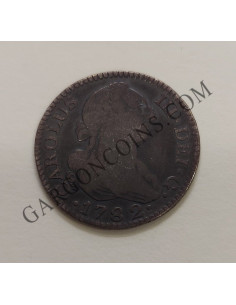 Carlos III 2 Reales de 1782  ceca Madrid J D en MBC+