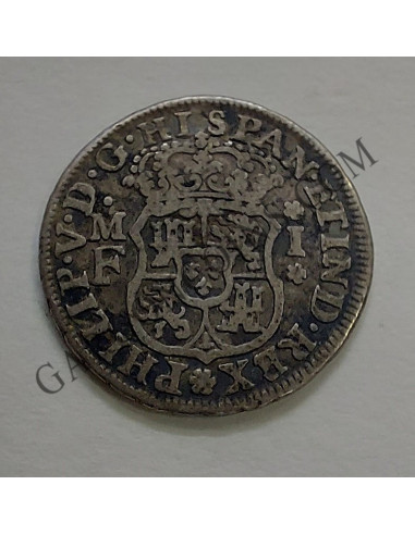 Felipe V  1 Real 1737 ceca de Mexico M F en MBC