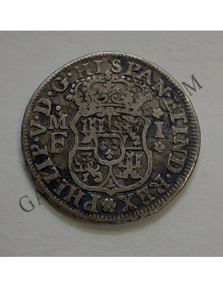 Felipe V  1 Real 1737 ceca de Mexico M F en MBC