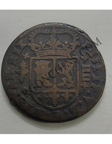 Felipe V 4 maravedis de Valencia 1719