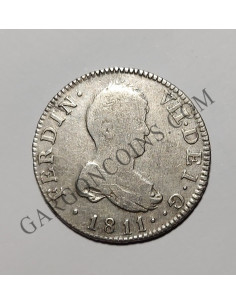  Fernando VII 2 Reales 1811 ceca Cataluña SF 