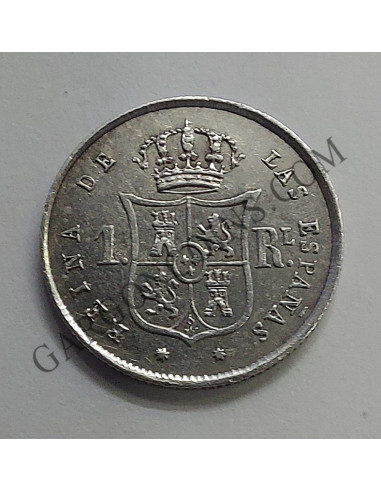 Isabel II  1 Real  de Sevilla 1860 EBC+ Escasa