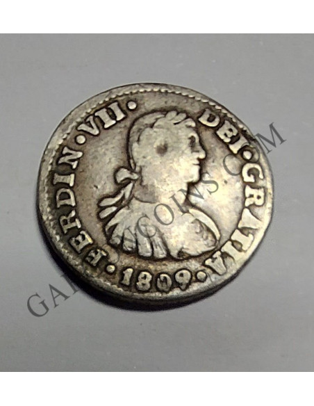 Fernando VII 1/2 Real Mexico 1809 TH Bonita
