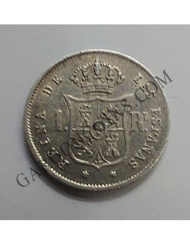 Isabel II  1 Real  1863 Sevilla EBC