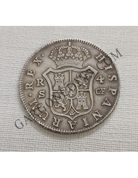  Carlos III  4 Reales del 1774 de Sevilla y ensayadores C F