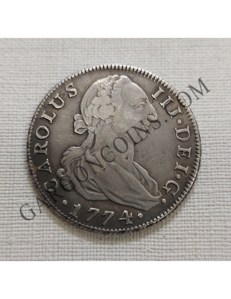  Carlos III  4 Reales del 1774 de Sevilla y ensayadores C F