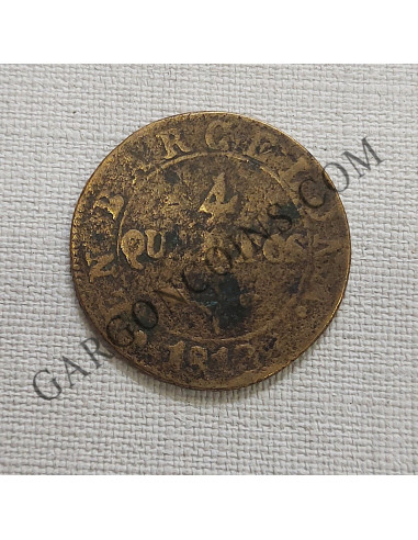 José Napoleón 4 Quartos de Barcelona del 1812 Fundida