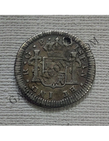 Carlos III 1/2 real Guatemala P  1777  MUY RARA