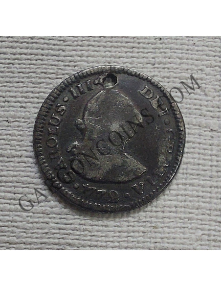 Carlos III 1/2 real Guatemala P  1777  MUY RARA