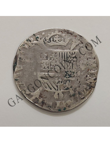 Felipe II 1/5 de Ducatón del 1616 y ceca de Amberes