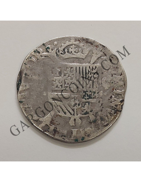 Felipe II 1/5 de Ducatón del 1616 y ceca de Amberes