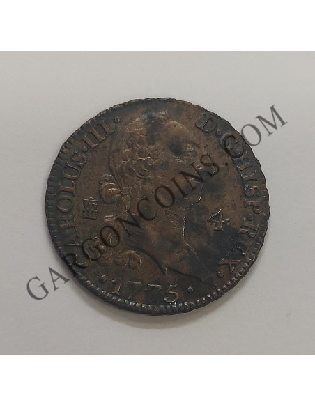 Carlos III  4 Maravedís Segovia del 1775 EBC+